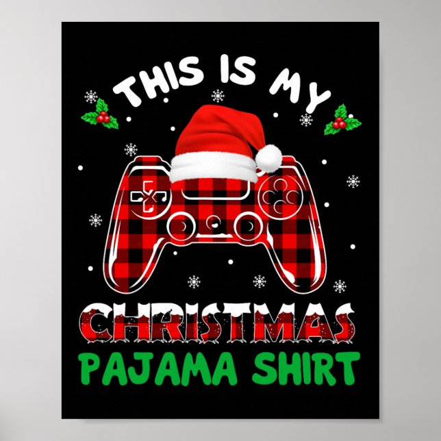 Det här är mitt Pajama Shirt Gamer-spel Poster (Framsidan)