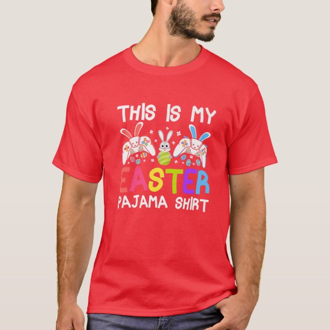 Det här är mitt Påsk Pajama-videospel Älskare-spel T Shirt (Framsida)