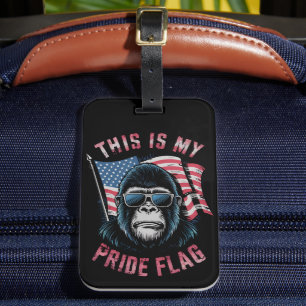 Det här är mitt Pride Flagga American Flagga Bigfo Bagagebricka