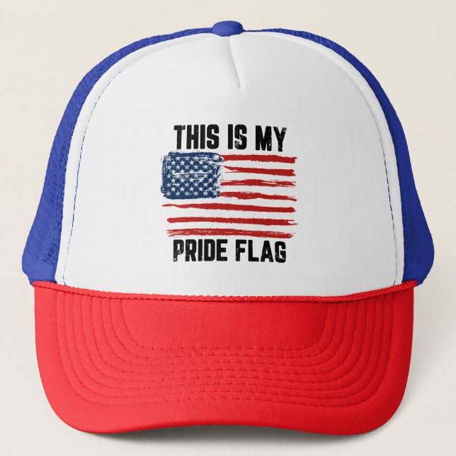Det här är mitt Pride Flagga, American Flagga Hat Keps (Framsida)