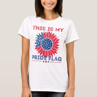 Det här är mitt Pride Flagga Freedom American 4 ju T Shirt