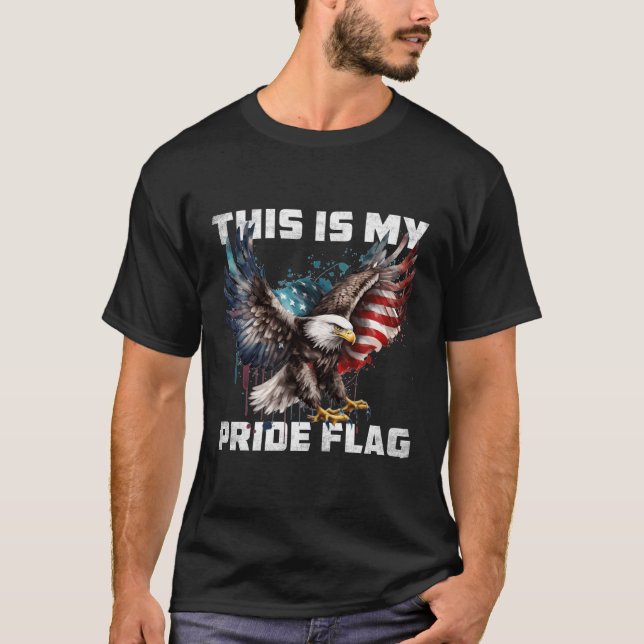 Det här är mitt Pride Flagga USA 4:e juli Pat T Shirt (Framsida)