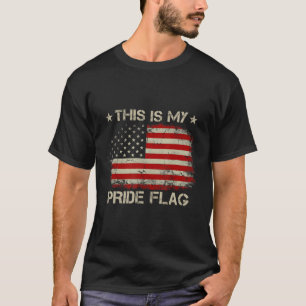 Det här är mitt Pride Flagga USA 4:e juli T Shirt