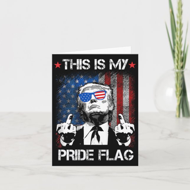 Det här är mitt Pride Flagga USA 4 juli Kort (Framsida)