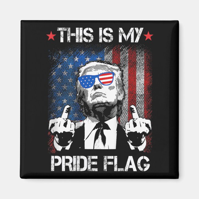 Det här är mitt Pride Flagga USA 4 juli Magnet (Framsidan)