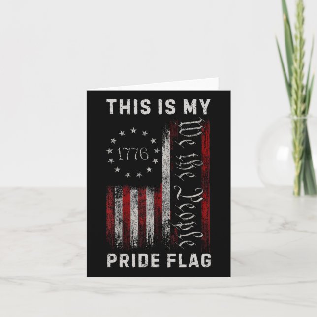 Det här är mitt Pride Flagga USA 4 juli Pat Kort (Framsida)