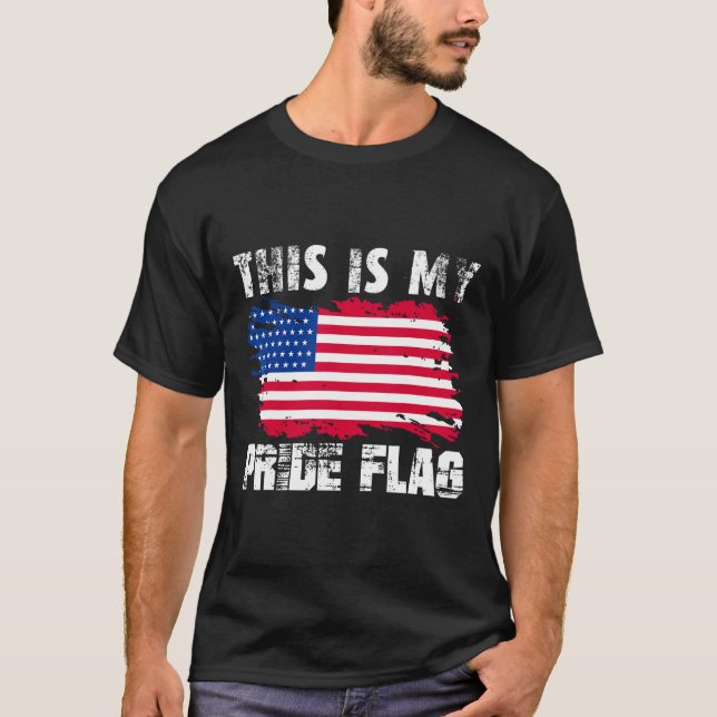 Det här är mitt Pride Flagga USA 4 juli Pat T Shirt (Framsida)
