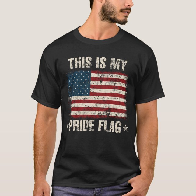 Det här är mitt Pride Flagga USA 4 juli T Shirt (Framsida)