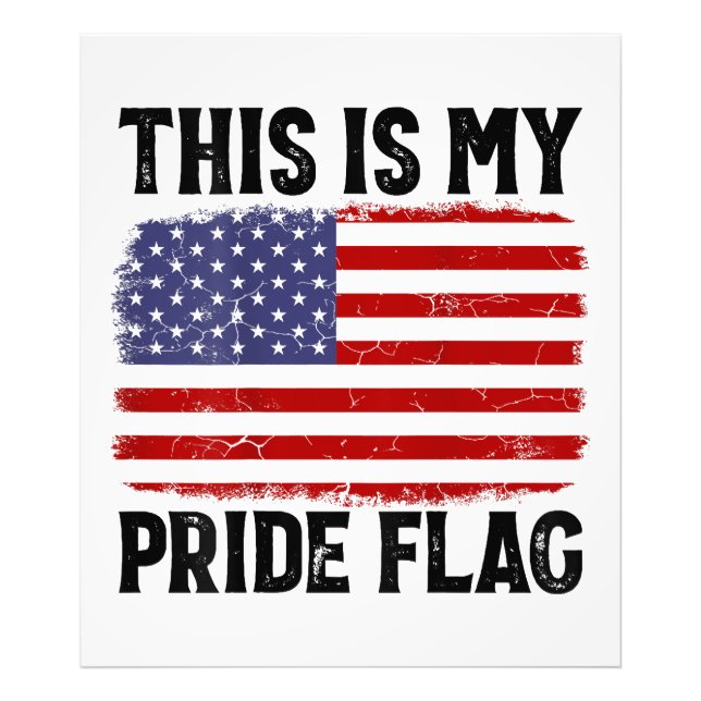 Det här är mitt Pride Flagga USA-Flagga, 4:e juli- Fototryck (Framsidan)