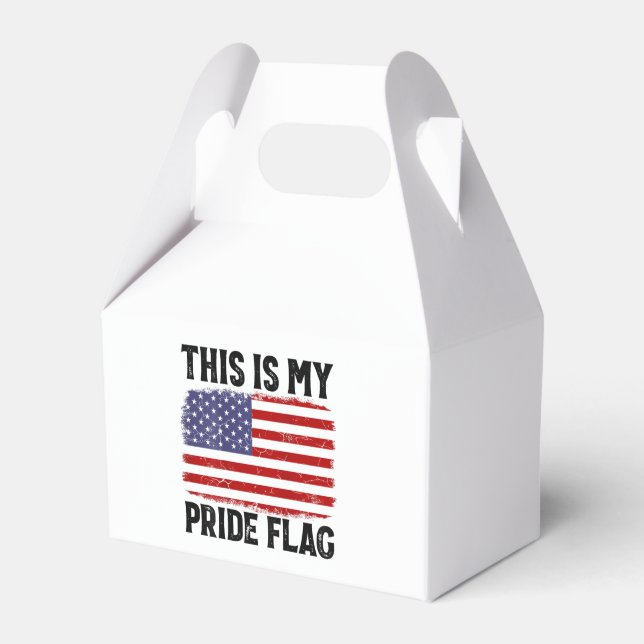 Det här är mitt Pride Flagga USA-Flagga, 4:e juli- Presentaskar (Framsidan Sidan)