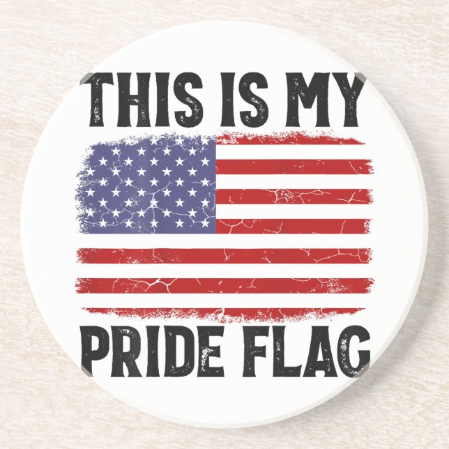 Det här är mitt Pride Flagga USA-Flagga, 4:e juli- Underlägg (Framsidan)