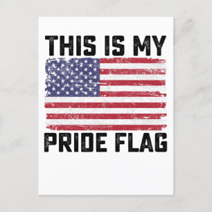 Det här är mitt Pride Flagga USA Inbjudan Vykort
