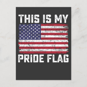 Det här är mitt Pride Flagga USA Inbjudan Vykort