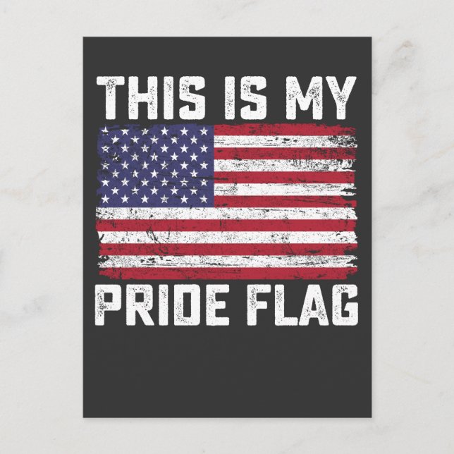 Det här är mitt Pride Flagga USA Inbjudan Vykort (Framsida)