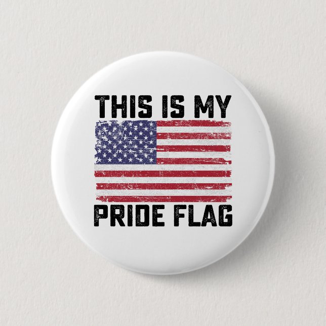 Det här är mitt Pride Flagga USA Knapp (Framsida)