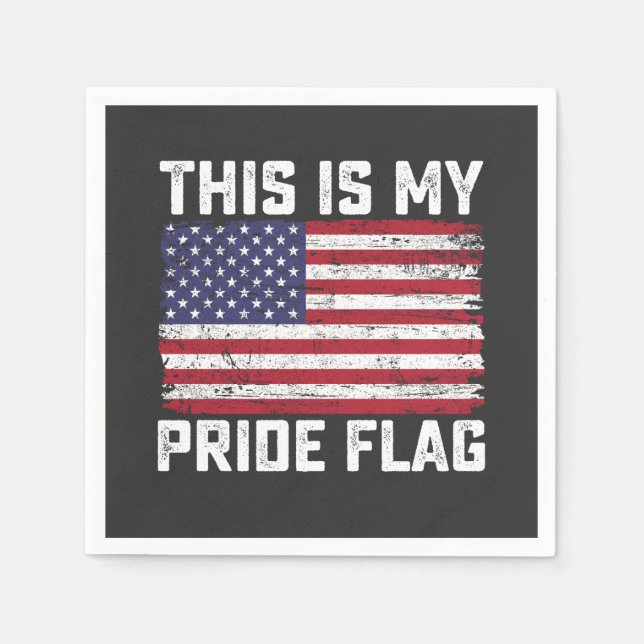 Det här är mitt Pride Flagga USA Pappersservett (Framsidan)