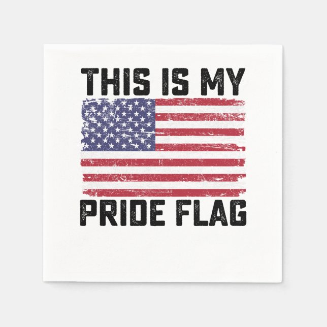 Det här är mitt Pride Flagga USA Pappersservett (Framsidan)