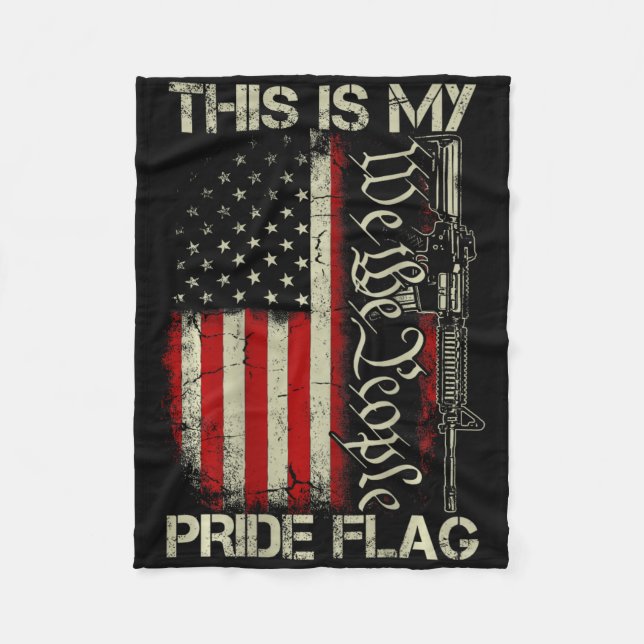 Det här är mitt Pride Flagga USA Patriots Gun Amer Fleecefilt (Framsidan)