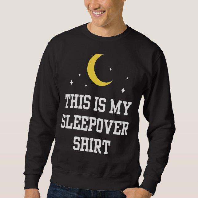 Det här är mitt Sleepover över natten Cute Party T Lång Ärmad Tröja (Framsida)