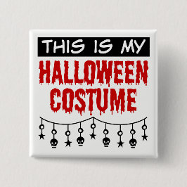 Det här är My Halloween Costume Döskallars Stars Knapp