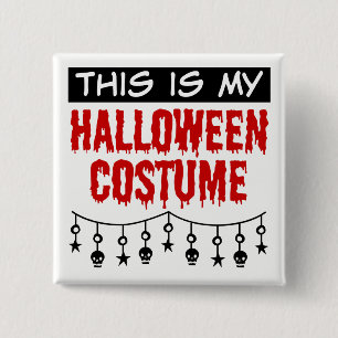 Det här är My Halloween Costume Döskallars Stars Knapp