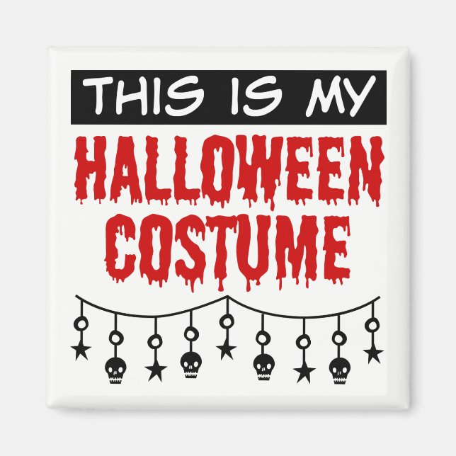 Det här är My Halloween Costume Döskallars Stars Magnet (Framsidan)