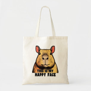Det här är My Lycklig Ansikte - Capybara Tygkasse