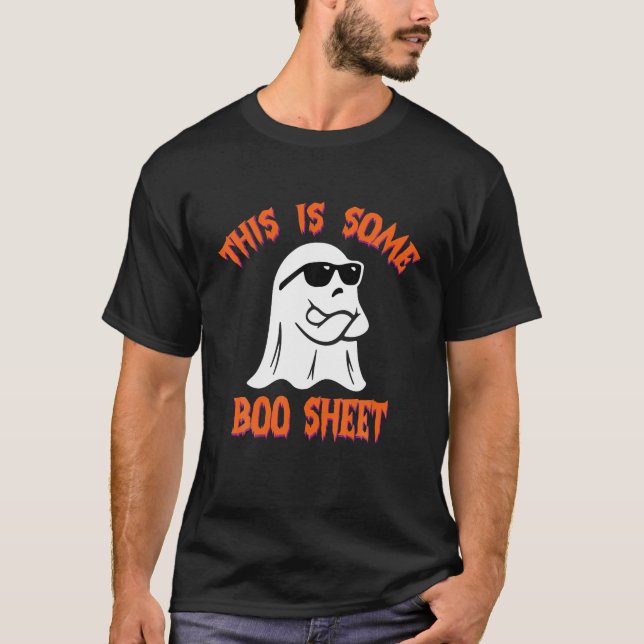 Det här är någon Boo Lakan Halloween Coola Ghost F T Shirt (Framsida)
