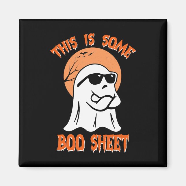 Det här är någon Boo Lakan Halloween Coola Ghost-R Magnet (Framsidan)