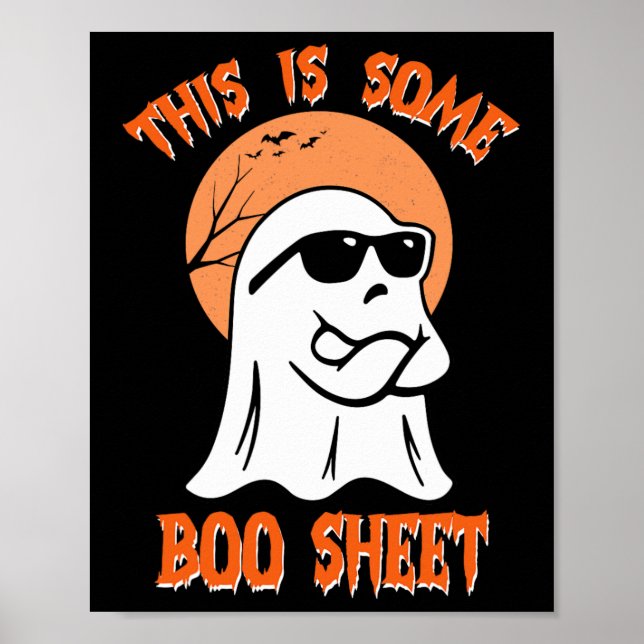 Det här är någon Boo Lakan Halloween Coola Ghost-R Poster (Framsidan)