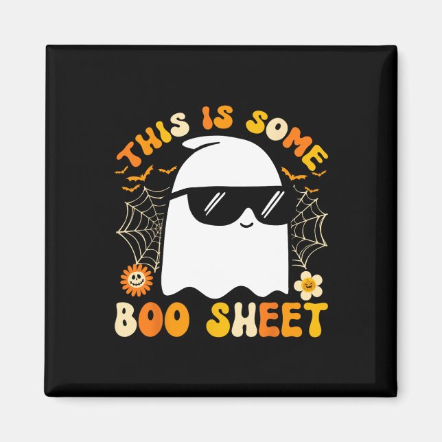 Det här är någon Boo Lakan Halloween Ghost-Coola Magnet (Framsidan)