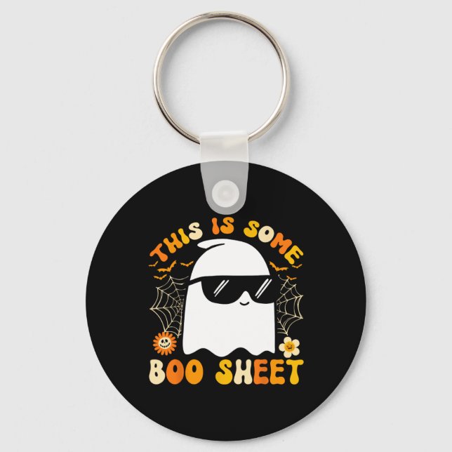 Det här är någon Boo Lakan Halloween Ghost-Coola Nyckelring (Framsida)