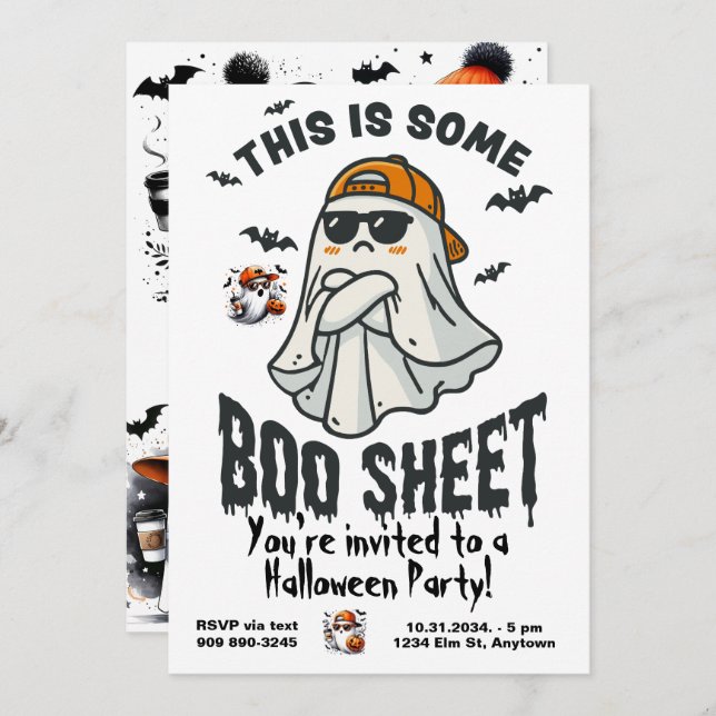 Det här är något Boo Lakan Ghost-tal Inbjudningar (Fram/baksida)