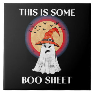 Det här är något spökigt Halloween skoj Kakelplatta
