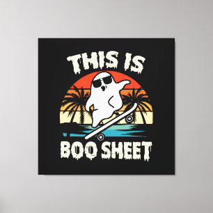 det här är några boo-blad halloween spöke söt roli canvastryck