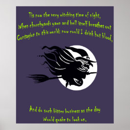 Det här är nu kvällens klockslag i Shakespearean Poster