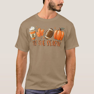 Det här är säsonfotbollslaget Latte Löv Pumpkin Ka T Shirt