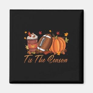 Det här är säsong fotbollspumpkin Spice Fall Thank Magnet