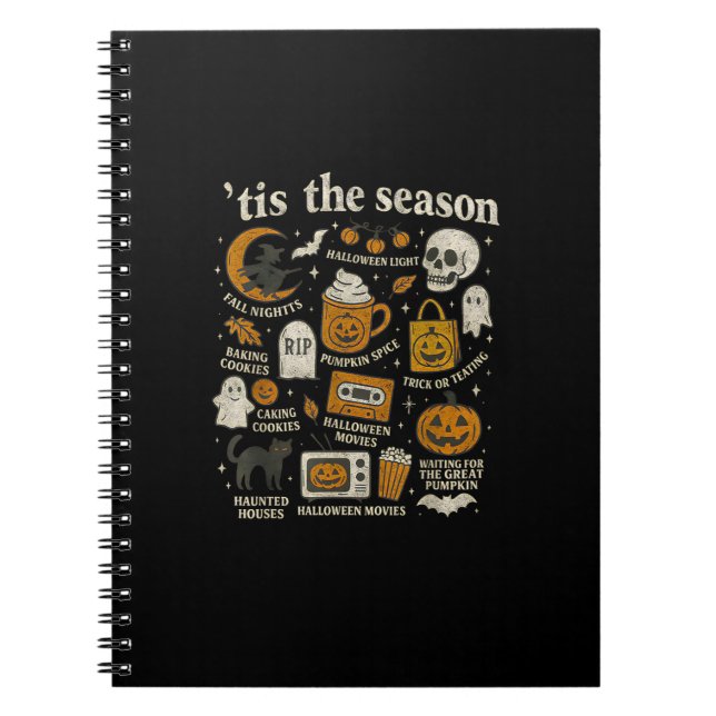 Det här är säsong Halloween-symbolens falldesign Anteckningsbok (Framsidan)