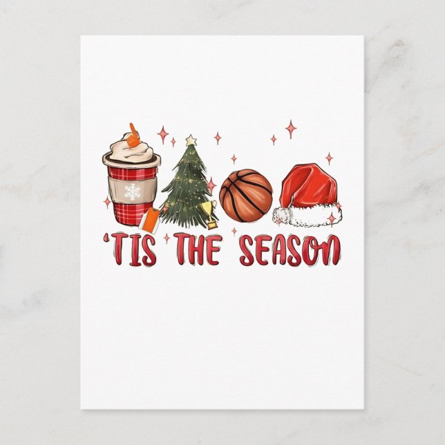 Det här är säsong Julafton jul-basket Meddelande Vykort (Framsida)