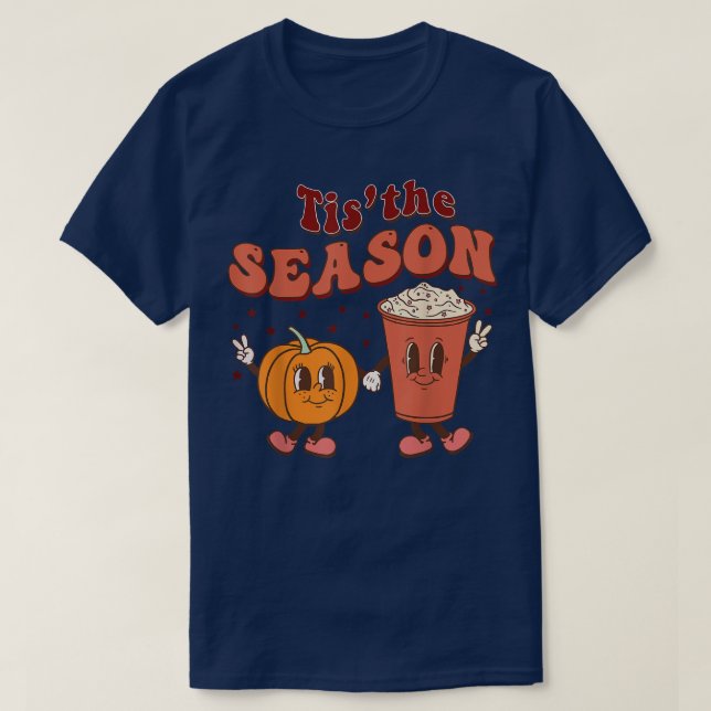 Det här är säsong Pumpkin Spice Coffee T Shirt (Design framsida)