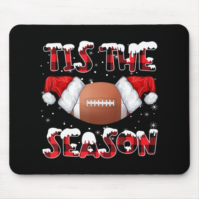 Det här är säsong Santa Hat Football Red Play Jesu Musmatta (Framsidan)