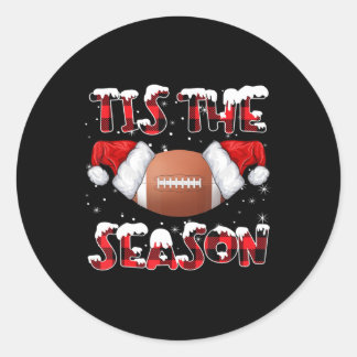 Det här är säsong Santa Hat Football Red Play Jesu Runt Klistermärke