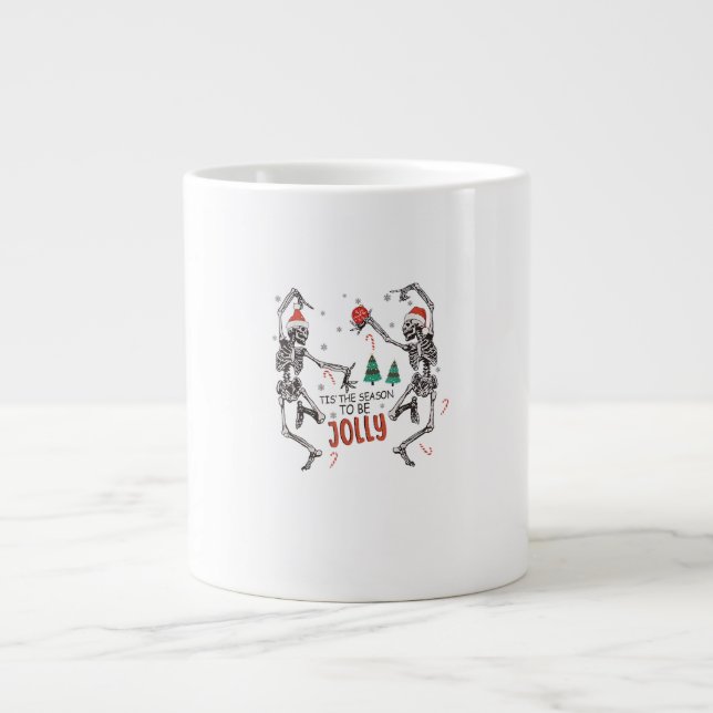 Det här är säsong till den glädjefyllda julskaleto jumbo mugg (Framsidan)