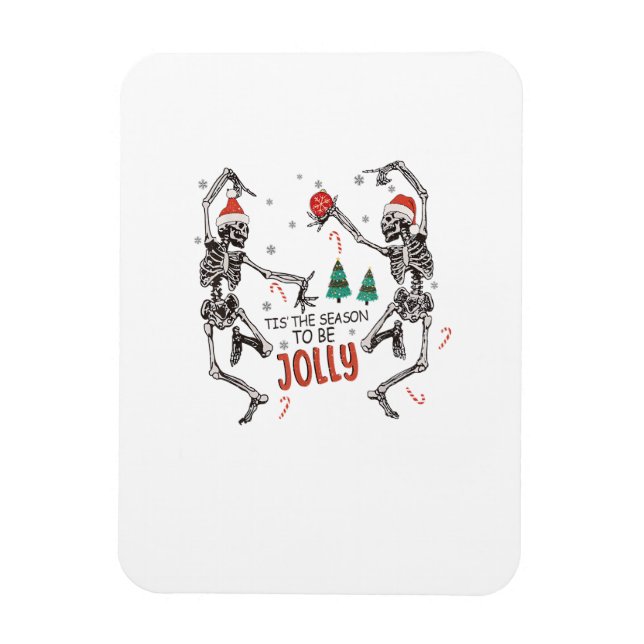 Det här är säsong till den glädjefyllda julskaleto magnet (Vertikal)