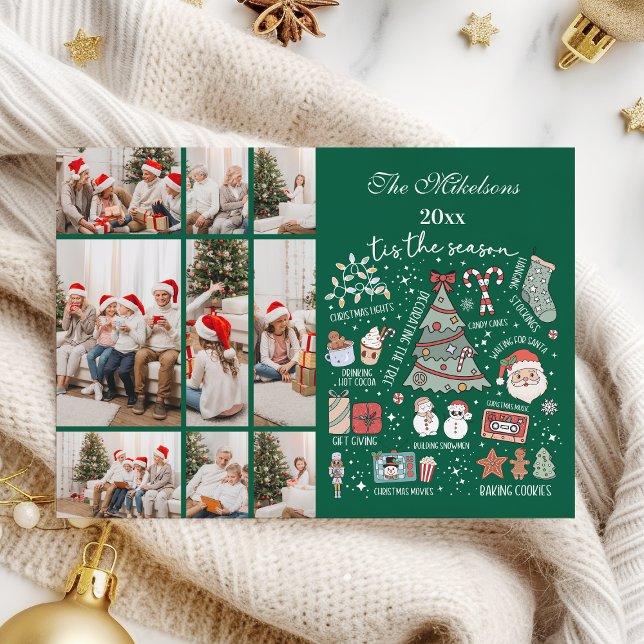 Det här är säsongen 9 Photo Retro-Grönten jul Julkort (Skapare uppladdad)