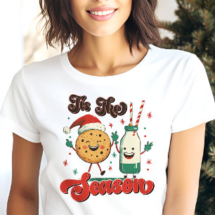Det här är säsongen Cookie och Mjölk Funny-jul T Shirt