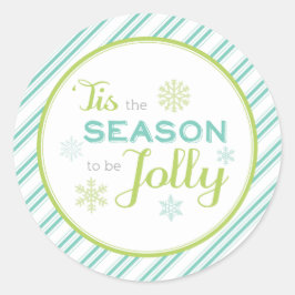 Det här är säsongen då vi ska vara glada julklapp runt klistermärke