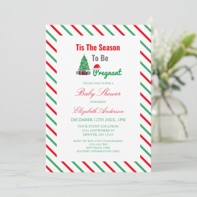 Det här är säsongen för att vara gravid babyskor inbjudningar (Stående Fram)