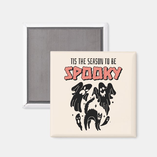 Det här är säsongen för att vara Spooky Creepy Hal Magnet (Front/Back)